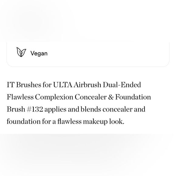 It Brushes for Ulta Airbrush Complexion Foundation Concealer 132 Brush - Picture 3 of 5